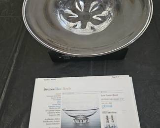 Steuben Glass Bowl -Large signed Steuben Center Piece Bowl Price $295.00 Item#040