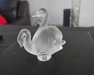 Item#046 Small double swans by Lalique Crystals Price $115.00