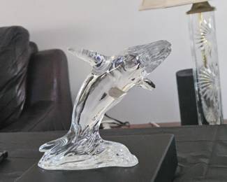 Item # 041 Baccarat France Glass Crystal Whale Price $195.00