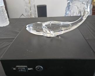 Item#043 Waterford Breaching Hunchback whale Price $125.00 with original box