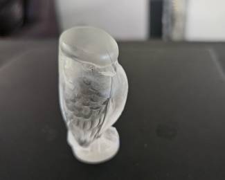 Item# 045 Signed Lalique crystal Owl figurine Price $75.00