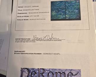 derome cirtificate