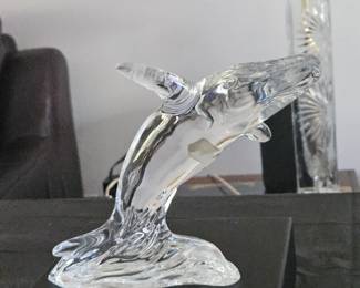 Item# 041 Baccarat France Crystal Glass Whale Price $195.00