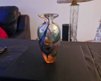 Item # 053 Vintage Robert Held Iridescence Art Glass Perfume Bottle Price $85.00