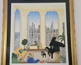 Item#016 Thomas McKnight "Chicago Penthouse" Serigraph Number 18 Price $3000.00