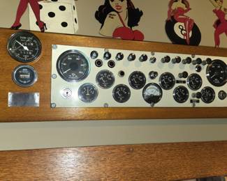 Vintage boat dashboard