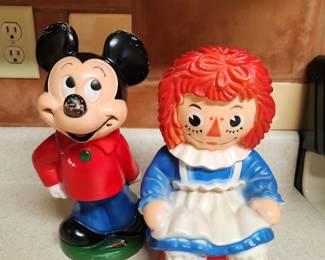 Hickey and Raggedy Ann banks from '80s