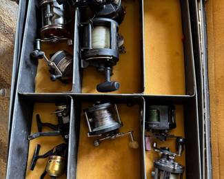 Lots of fishing reels
