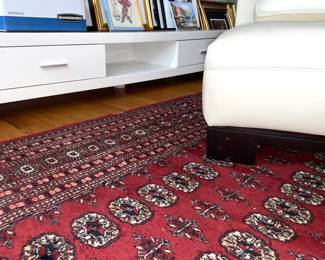 White chairs and tv stand