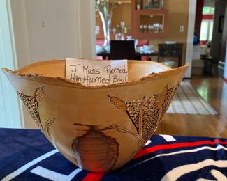 Hand turned wood bowl