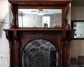 Eastlake fireplace facade - wood and stunning