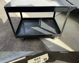 450 Capacity Rolling 2 Shelf Service Utility Tool Cart