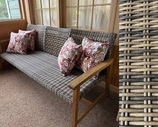 Resin Wicker 3 Seater Patio Couch