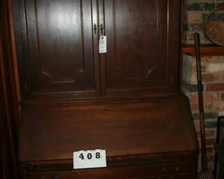 Vintage Mahogany Drop Front Secretary Counts