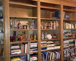 Library of books, Oriental figurines 