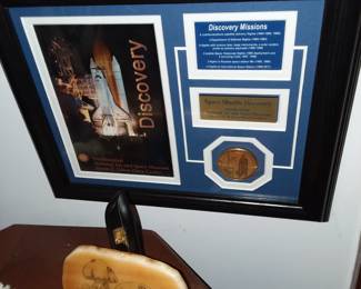 Discovery mission memorabilia 