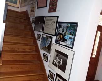 Stairway of NASA memorabilia 