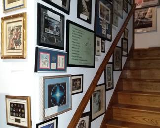 Stairway of NASA memorabilia 