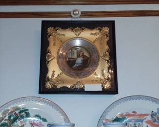 Meissen framed plate 