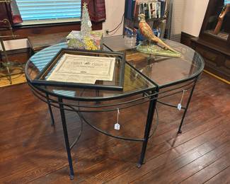 Cast Iron Half Moon Tables,