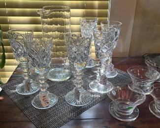 Lead crystal Hamptom stemmed glasses