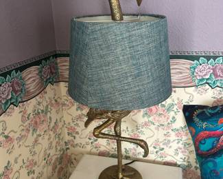 Pink flamingo lamp