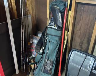 Golf club set, garage finds