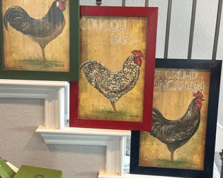 Rooster wall art each priced separately
