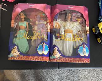 Aladdin and Jasmine Mattel dolls