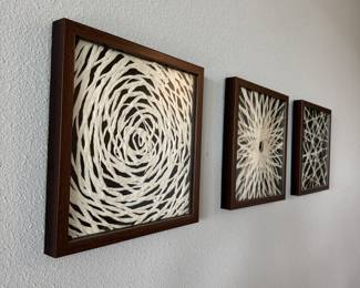 Textured paper wall art, priced separately