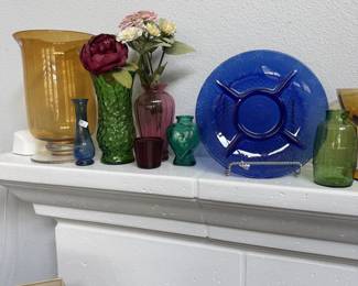 Assorted colored glass