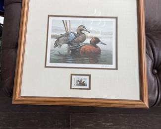 Collectible stamp and signed print for Idaho, signed and numbered