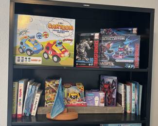 Boy toddler and nursing items and books