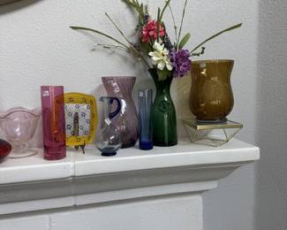 Assorted colored glass