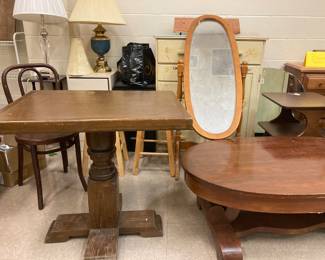 lamps, tables, chairs