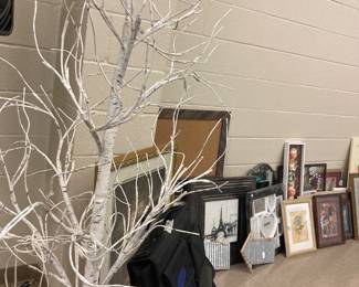 lighted tree, framed art