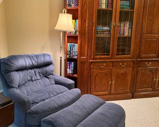 Blue Chair & Ottoman