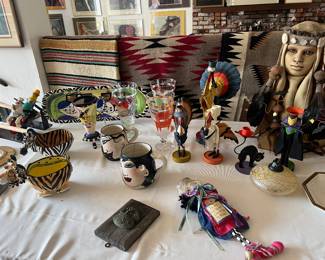American Indian rugs/saddle bag......Lynda Corneille Swak....Silverstri Roosters...