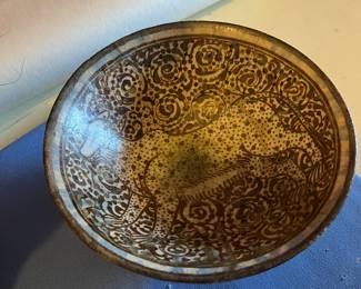 Antique bowl with animal