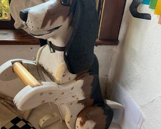 Hand carved beagle by D. Lang