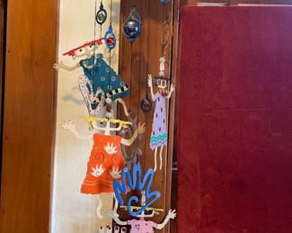 Designer metal sculpture hanging
