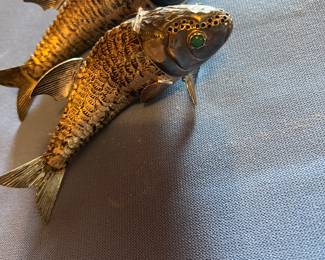 Pair of silver(830) fish articulated salt & pepper(Denmark) rare
