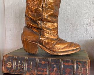 bronzed child's boot