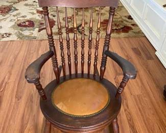 Antique rocker with provenance to Leon Jawarski, special prosecutor for WWII era war crimes and Richard Nixon 