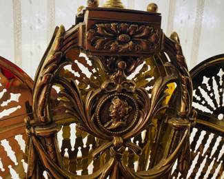 detail of English brass screen