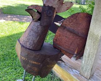 Tex size oil barrel rooster