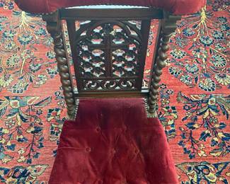 Holy, holy, holy ornate, carved prayer kneeler