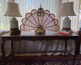 solid wood antique console table