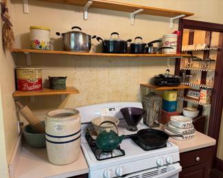 Kitchen stove area.