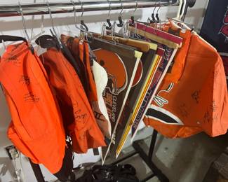 Browns items, signed pieces. Pennants